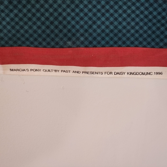 Vintage Baby Quilt (44" x 36") Fabric Panel, Marcia's Pony 1996 - Picture 3 of 12